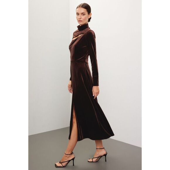 Rene Ruiz Collection Velvet Midi Dress - Picture 9 of 13